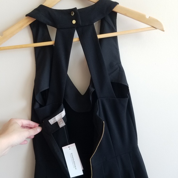 NWT Banana Republic 2 Petite Ponte Open Back Dress - Picture 3 of 8